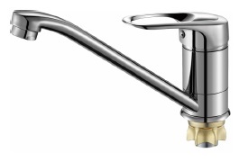 Смеситель для кухни ALOUTE A3103 одноруч,с длин излив 20,5см,гайка[1/10]