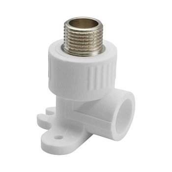 Угольник комбинированный AQUATTRO, PPR-M(НР), с креплением