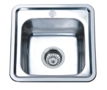 Мойка нержавеющая врезная AQUATTRO 380х380х150х0,6, квадрат, глянцевая[1/15]