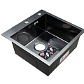 Мойка нержавеющая врезная OKATANA квадрат графит