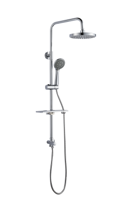 Душевой гарнитур AQUATTRO Q01-7002 тропич.душ, полка, без смесителя, хром [1/4]