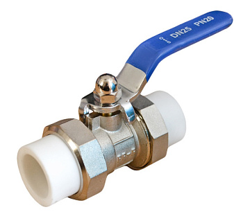 Кран шаровой разъемный, AQUATTRO PPR, шар сталь