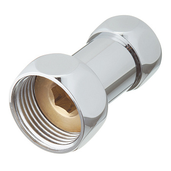 Соединение полотенцесушителя прямое TIM F1" x F1/2", хром, пара [1/40]