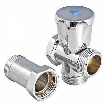 Вентиль-тройник TIM НхНхВ(MMF 3/4"), с удлин, барашек, хром[1/50]