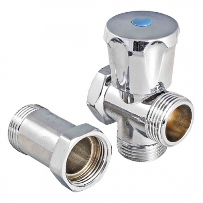 Вентиль-тройник TIM НхНхВ(MMF 3/4"), с удлин, барашек, хром[1/50]