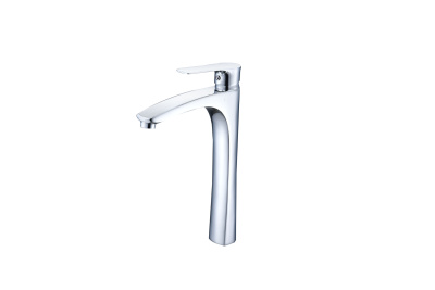 Смеситель для умывальника OKATANA OK01-0027 одноруч, высокий, излив 12 см, гайка [1/10]