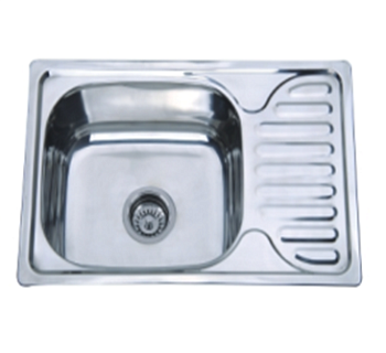 Мойка нержавеющая врезная AQUATTRO 660х420х180х0,8, с сушилкой справа,квадрат,матовая[1/10]