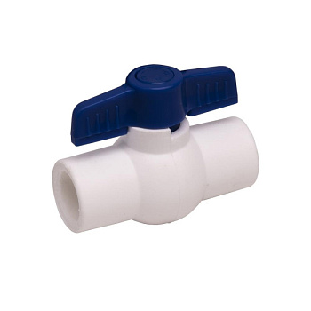 Кран шаровой AQUATTRO, PPR, бабочка, шар пластиковый