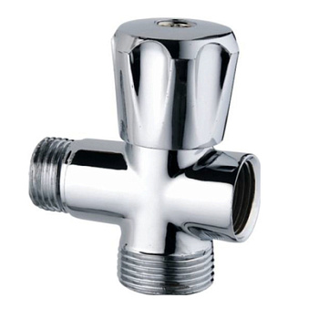 Вентиль-тройник TIM НхНхВ(MMF 1/2"x3/4"x1/2"), барашек, хром[1/50]