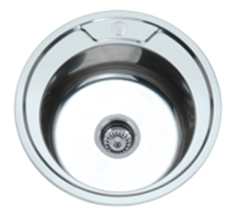 Мойка нержавеющая врезная AQUATTRO 490х490х180х0,8, круглая, матовая[1/12]