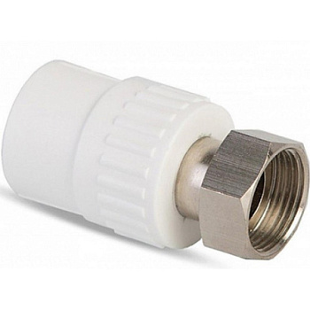 Муфта с накидной гайкой AQUATTRO, PPR-F(ВР), 25 х 1"[10/150]