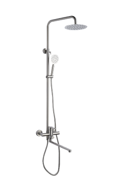 Душевой гарнитур AQUATTRO Q01-7008, тропич.душ, смесит одноруч. длин излив, нерж [1/4]