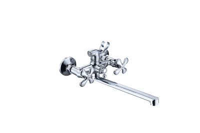 Смеситель для ванны AQUATTRO Q01-0701 двуруч, с плоск изливом 35 см, поворот перекл [1/10]