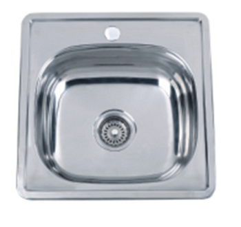 Мойка нержавеющая врезная AQUATTRO 480х480х150х0,6, квадрат, глянцевая[1/15]