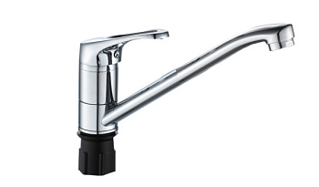 Смеситель для кухни AQUATTRO Q01-1254 одноруч,длин изл22см,гайк,ручк-пласт,б/подвод [2/20]