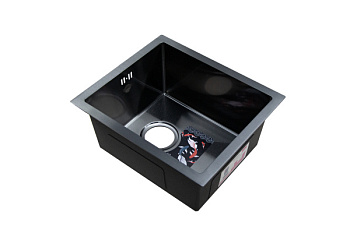 Мойка нержавеющая врезная OKATANA 380х440х210х0,8 квадрат графит [1/4]