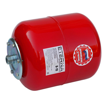 Бак расширительный ETERNA вертикальный 19л, 6атм, отопление (красный), 1" [1]