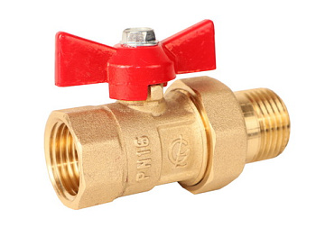 Кран шаровой ГАЛЛОП DN-15 PN16 ПРАКТИК 132 ВхН(FM-американка 1/2"), удлин, баб[1/70]