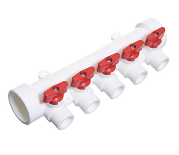 Коллектор с шаровыми кранами AQUATTRO, PPR