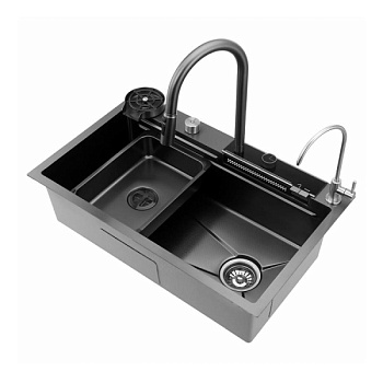 Мойка врезная OUTE многофункциональная прямоугольная T87546Y-1 745x445x210, нерж.сталь304,графит.[1]