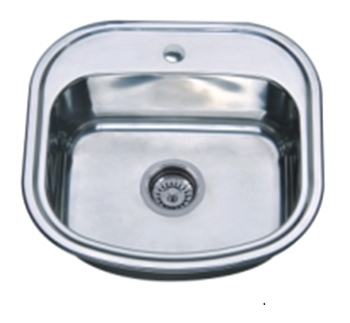 Мойка нержавеющая врезная AQUATTRO 490х470х180х0,8, квадрат, глянцевая[1/10]