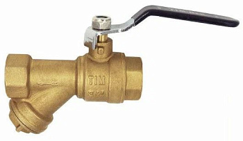 Кран шаровой с фильтром ВхВ, руч