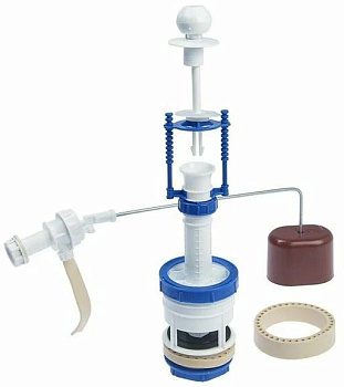 Арматура для бачка AQUATTRO шток пласт, бок под мемб клап, выс 270-425, комп [1/25]