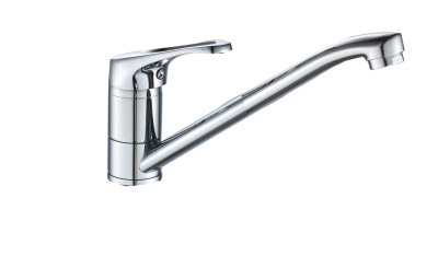 Смеситель для кухни AQUATTRO Q01-1251 одноруч,длин изл22см,шпил, ручк-пласт,б/подвод [2/20]