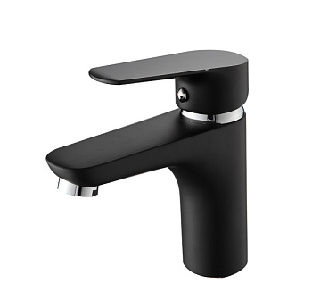 Смеситель для умывальника OKATANA OK01-0026 одноруч, гайка, черн [1/10]