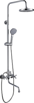 Душевой гарнитур AQUATTRO Q01-7004, тропич.душ, смесит двуруч. длин излив, хром [1/4]