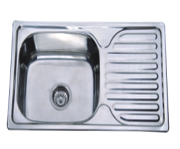 Мойка нержавеющая врезная AQUATTRO 760х420х180х0,8, с сушилкой справа,квадрат,матовая[1/10]