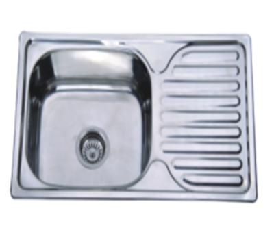 Мойка нержавеющая врезная AQUATTRO 760х420х180х0,8, с сушилкой справа,квадрат,матовая[1/10]