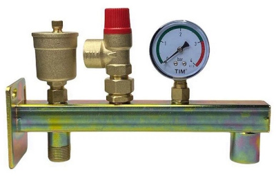 Группа безопасности, TIM, ВР(F), 3/4", 3 атм, под расшир бак, настен крепл[1/6]