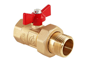 Кран шаровой ГАЛЛОП DN-20 PN16 ПРАКТИК 132 ВхН(FM-американка 3/4"), удлин, баб[1/30]