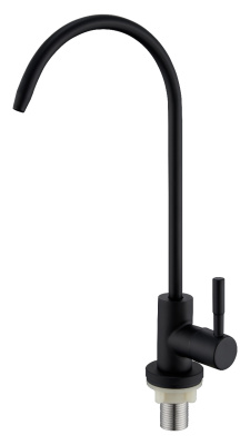Кран для холодной воды OUTE T6203-SH03 одноруч, для фильтра, с высоким изливом, нерж, черный [1/20]