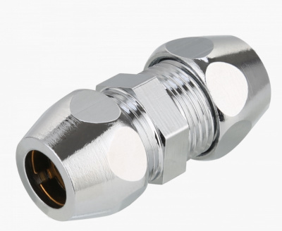 Концевик для жесткой трубки TIM прямой СC (цан-цан) 3/8" x 3/8" [10/200]