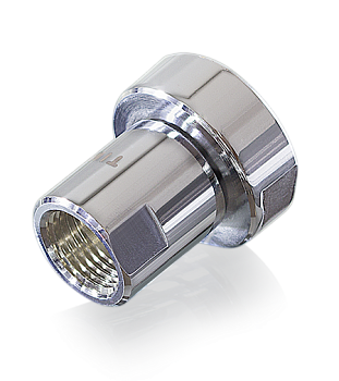 Соединение полотенцесушителя прямое TIM FF3/4", стяжное, с накидной гайкой, хром, пара [1/80]