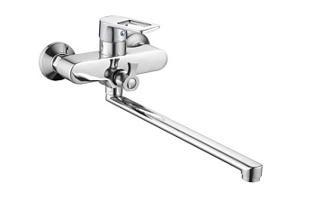 Смеситель для ванны AQUATTRO Q01-0801 одноруч, с плоск изливом 35 см, поворот перекл [1/10]