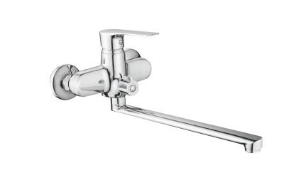 Смеситель для ванны OKATANA OK01-0013 одноруч, с плоским изливом 35 см, с переключ [1/10]