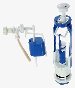 Арматура для бачка AQUATTRO кноп пласт, бок под унив клап, двухуров слив, выс 310-420, комп [1/20]