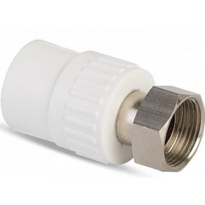 Муфта с накидной гайкой AQUATTRO, PPR-F(ВР), 25 х 1"[10/150]