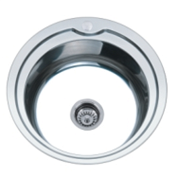 Мойка нержавеющая врезная AQUATTRO 510х510х180х0,8, круглая, глянцевая[1/12]