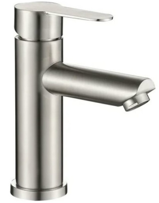 Смеситель для умывальника OKATANA OK01-0024 одноруч, излив 12 см, гайка, нерж [1/10]