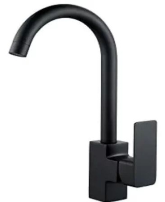 Смеситель для кухни ALOUTE A1013H одноруч,с высоким изливом 34см,гайка,черн мат[1/10]