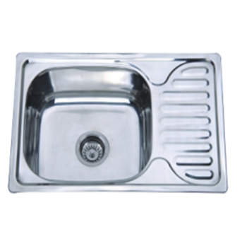 Мойка нержавеющая врезная AQUATTRO 660х420х180х0,8, с сушилкой справа,квадрат,глянцевая[1/10]