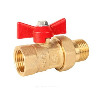 Кран шаровой ГАЛЛОП DN-25 PN16 ПРАКТИК 132 ВхН(FM-американка 1"), удлин, баб[1/20]