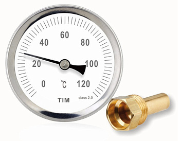 Термометр TIM 1/2" с гильзой 0-120°С [1/60]
