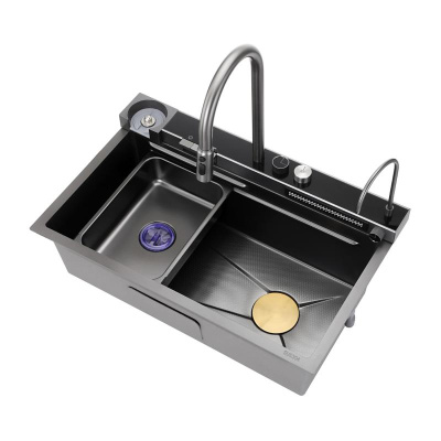 Мойка врезная OUTE многофункциональная прямоугольная T87546Y 745x445x210, нерж.сталь304,графит.[1]