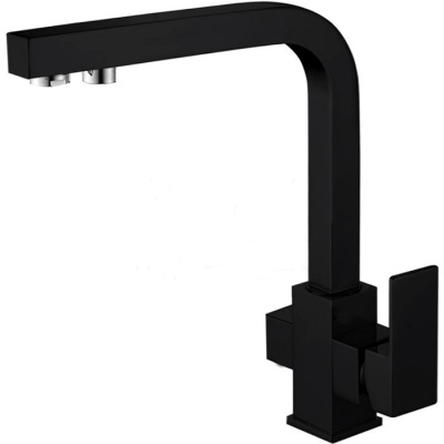 Смеситель для кухни OKATANA OK01-0019 одноруч, фильтр, с высоким изливом 20 см, черн[1/10]