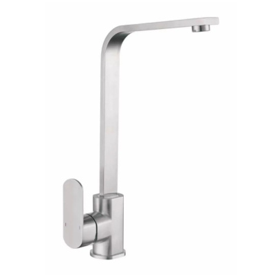 Смеситель для кухни OUTE T40413B одноруч, с высоким изливом, гайка, нерж [1/10]